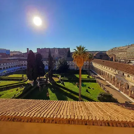 Camera X2 Con Magnifica Vista Sul Chiostro Di Michelangelo E Le Terme Di Diocleziano-3
